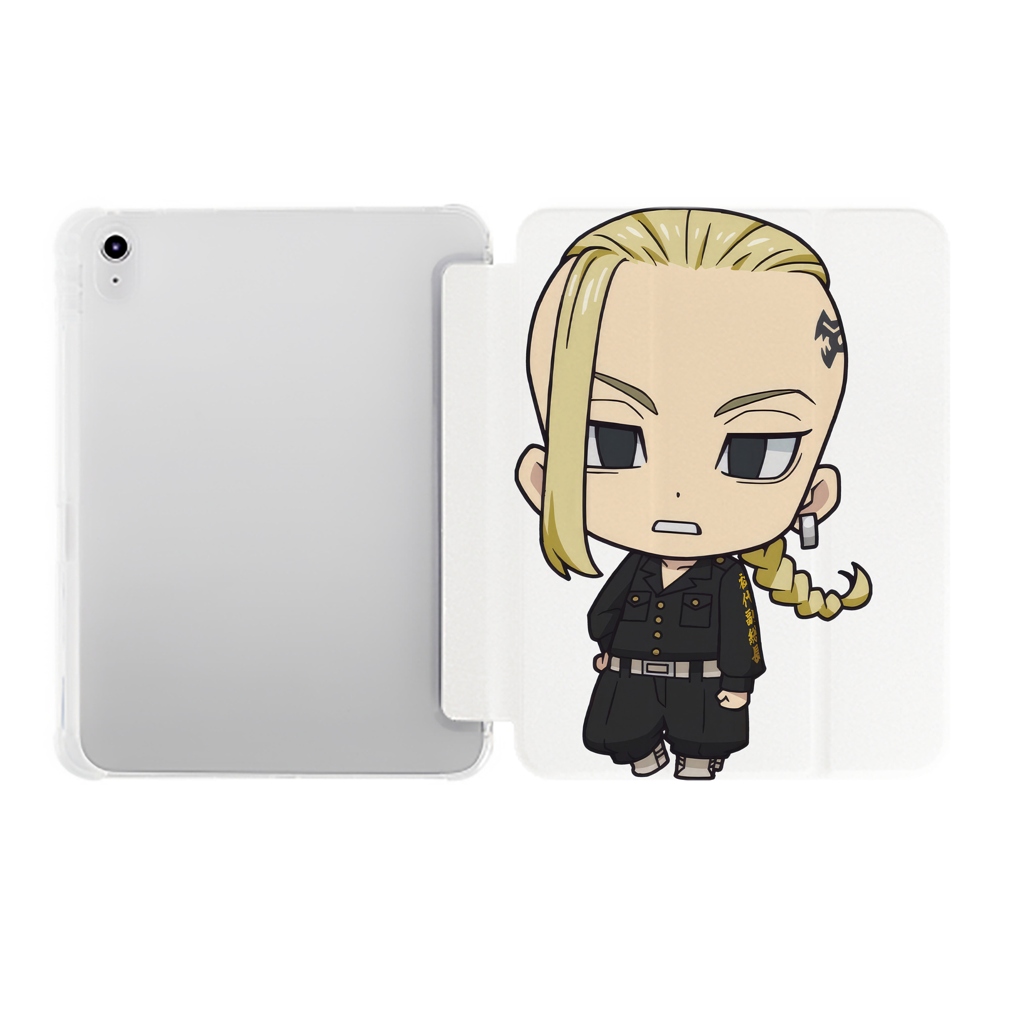 （画像用） 東京リベンジャーズ Tokyo Revengers IPad ケース ペン収納付き 三つ折りスタンド PUレザー×シリコン 対応機種9.5/10.5/10.9インチ